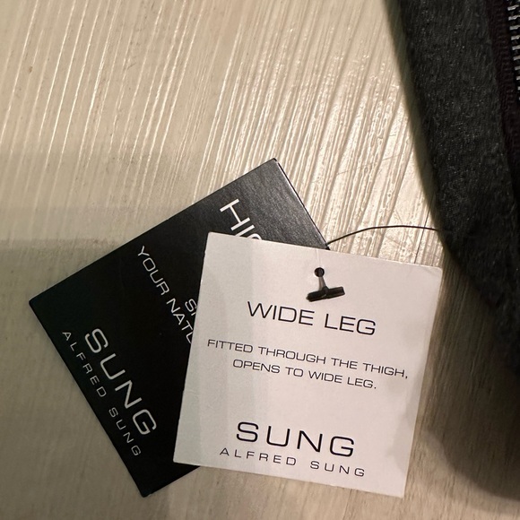 ALFRED SUNG Charcoal Wide Leg Pants - Picture 9 of 9